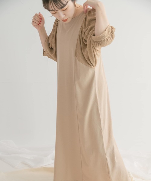 ITEMS URBANRESEARCH（アイテムズ アーバンリサーチ）の「ソデドッキングワンピース（ワンピース・レディース・ブラック/ベージュ/ブルー・FREE）」の10枚目の写真