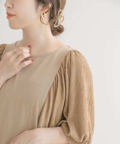 ITEMS URBANRESEARCH（アイテムズ アーバンリサーチ）の「ソデドッキングワンピース（ワンピース・レディース・ブラック/ベージュ/ブルー・FREE）」の11枚目の写真