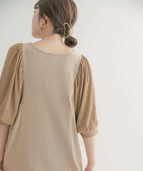 ITEMS URBANRESEARCH（アイテムズ アーバンリサーチ）の「ソデドッキングワンピース（ワンピース・レディース・ブラック/ベージュ/ブルー・FREE）」の16枚目の写真