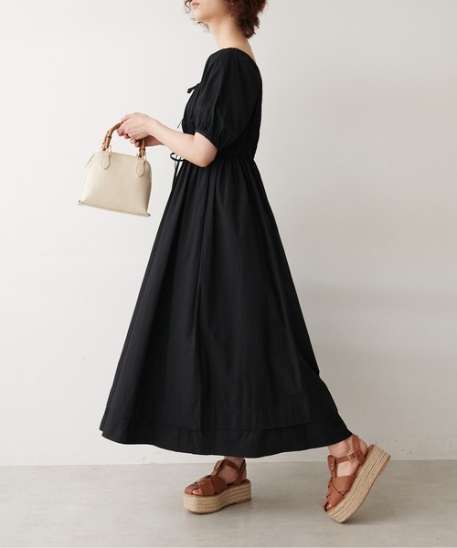 FREE'S MART（フリーズマート）の「◆シャーリングギャザーウエストマークワンピース（ワンピース・レディース・イエロー/ブルー/ブラック・SMALL/MEDIUM）」の12枚目の写真