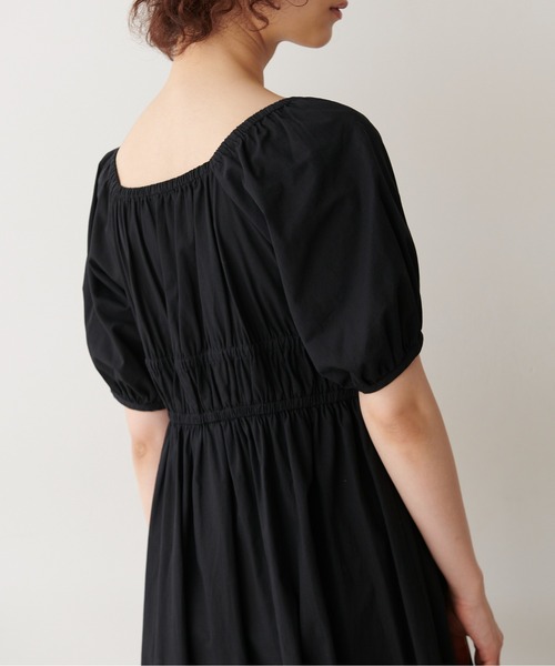 FREE'S MART（フリーズマート）の「◆シャーリングギャザーウエストマークワンピース（ワンピース・レディース・イエロー/ブルー/ブラック・SMALL/MEDIUM）」の4枚目の写真