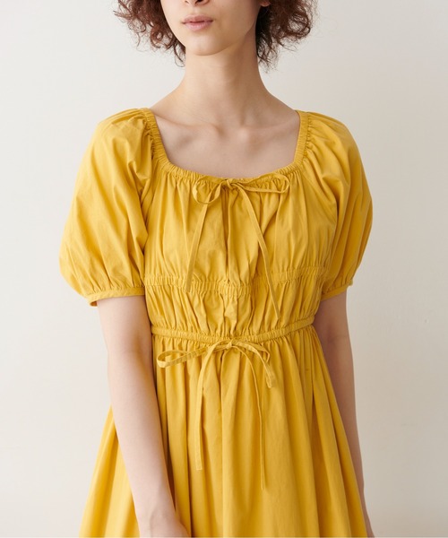 FREE'S MART（フリーズマート）の「◆シャーリングギャザーウエストマークワンピース（ワンピース・レディース・イエロー/ブルー/ブラック・SMALL/MEDIUM）」の22枚目の写真