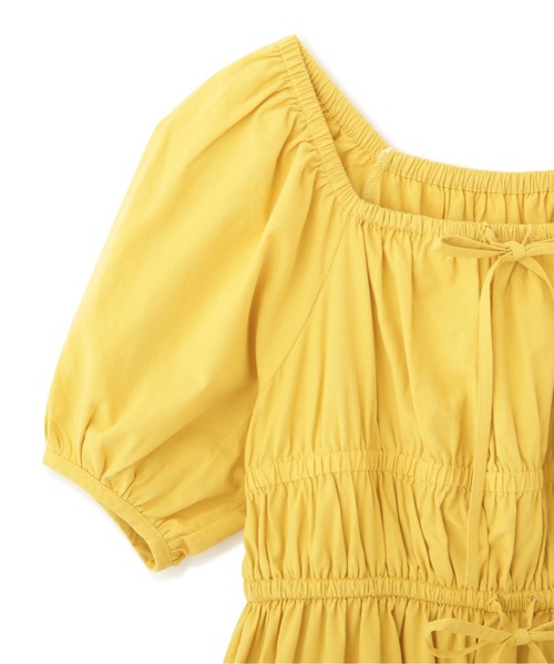 FREE'S MART（フリーズマート）の「◆シャーリングギャザーウエストマークワンピース（ワンピース・レディース・イエロー/ブルー/ブラック・SMALL/MEDIUM）」の15枚目の写真