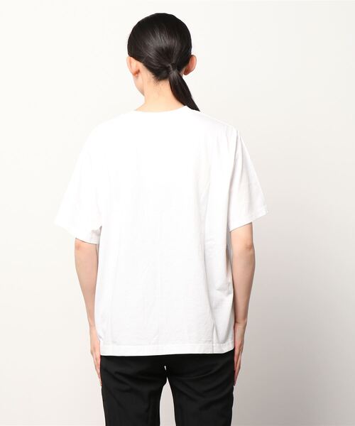 BOHEMIANS（ボヘミアンズ）の「BOHEMIANS/ボヘミアンズ　LOVE HAT HEART pt LOOSE S/S Tee　ラブハットプリントルーズティー（Tシャツ/カットソー・レディース・ホワイト/ブルーグレー・X-SMALL）」の4枚目の写真