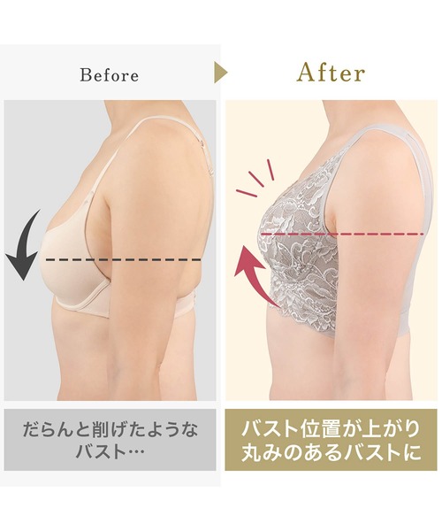 BRADELIS NEWYORK（ブラデリスニューヨーク）の「ハートフルカップカシュクールブラ ブラデリス 補整 補正下着 フルカップ ノンワイヤー（ブラジャー・レディース・ブラック/クリーム/ブルー系その他/パープル系その他/ピンクベージュ/グレイッシュベージュ/ブルー系その他2・LL/3L/4L/5L/S/M/L）」の11枚目の写真