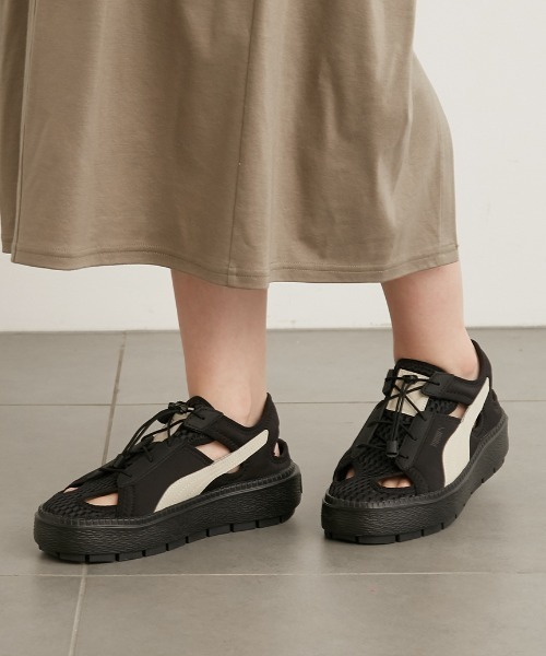 靴 PUMA for emmil Platform Trace Lite mules PUMA Platform Trace Lite Mule 'White Black' 382872-05