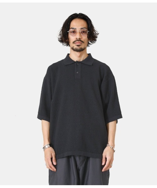 PORT BY ARK（ポートバイアーク）の「PORT BY ARK / ポートバイアーク：Big Polo：PO11-K002[COR]（ポロシャツ・メンズ・ブラック/ベージュ系その他・FREE）」の12枚目の写真