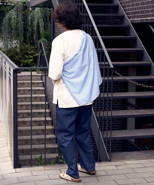 CIAOPANIC TYPY(チャオパニックティピー)の「テックワッフル半袖Tee(Tシャツ/カットソー・メンズ・ホワイト/ブラック/サックスブルー/グリーン/グレイッシュベージュ・L/M/S)」の11枚目の写真