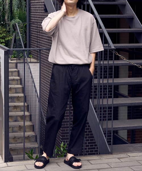 CIAOPANIC TYPY(チャオパニックティピー)の「テックワッフル半袖Tee(Tシャツ/カットソー・メンズ・ホワイト/ブラック/サックスブルー/グリーン/グレイッシュベージュ・L/M/S)」の15枚目の写真