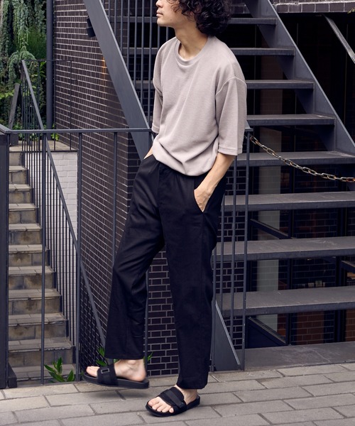 CIAOPANIC TYPY(チャオパニックティピー)の「テックワッフル半袖Tee(Tシャツ/カットソー・メンズ・ホワイト/ブラック/サックスブルー/グリーン/グレイッシュベージュ・L/M/S)」の16枚目の写真