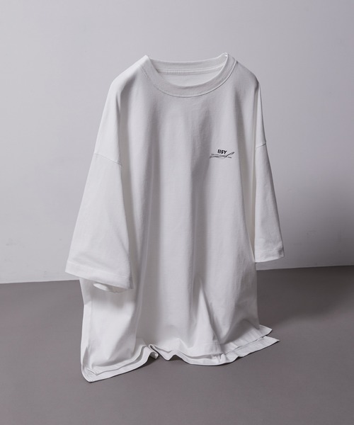 iisy（イージー）の「【 iisy 】ウェーブフラワーバックプリントTEE（Tシャツ/カットソー・メンズ・ホワイト/ダークグリーン/ブラック・S/M/L/XL）」の15枚目の写真