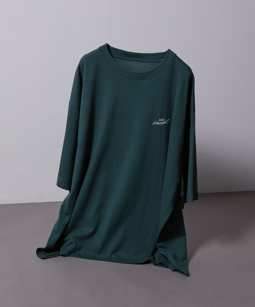 iisy（イージー）の「【 iisy 】ウェーブフラワーバックプリントTEE（Tシャツ/カットソー・メンズ・ホワイト/ダークグリーン/ブラック・S/M/L/XL）」の4枚目の写真