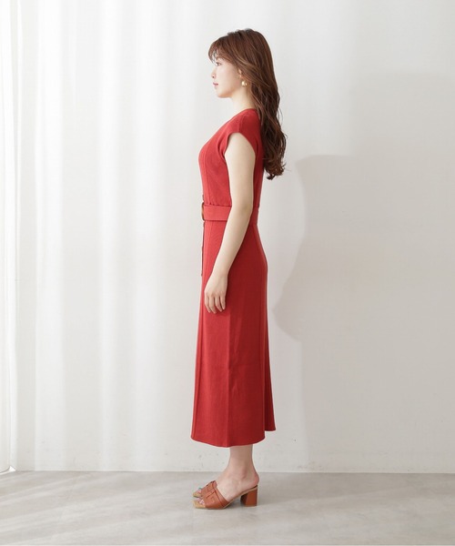 PROPORTION BODY DRESSING（プロポーションボディドレッシング）の「配色フロント釦ニットワンピース / 1212240600（ワンピース・レディース・オレンジ/ブルー/ダークグレー・SMALL/MEDIUM）」の6枚目の写真