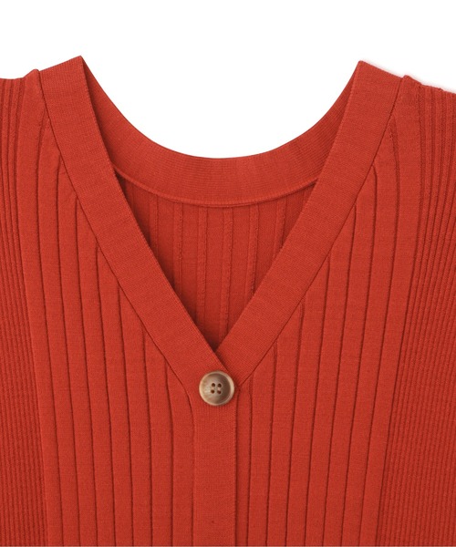 PROPORTION BODY DRESSING（プロポーションボディドレッシング）の「配色フロント釦ニットワンピース / 1212240600（ワンピース・レディース・オレンジ/ブルー/ダークグレー・SMALL/MEDIUM）」の17枚目の写真