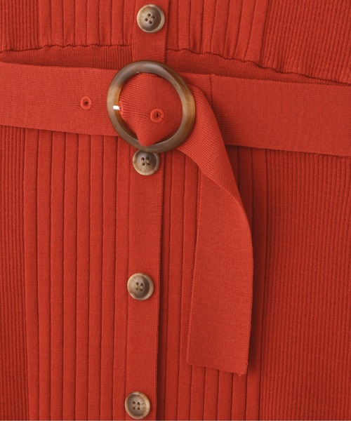 PROPORTION BODY DRESSING（プロポーションボディドレッシング）の「配色フロント釦ニットワンピース / 1212240600（ワンピース・レディース・オレンジ/ブルー/ダークグレー・SMALL/MEDIUM）」の19枚目の写真