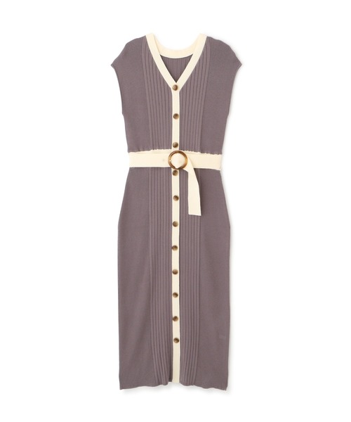 PROPORTION BODY DRESSING（プロポーションボディドレッシング）の「配色フロント釦ニットワンピース / 1212240600（ワンピース・レディース・オレンジ/ブルー/ダークグレー・SMALL/MEDIUM）」の11枚目の写真