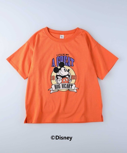 Disney（ディズニー）の「ミッキープリントＴシャツ（Tシャツ/カットソー・レディース・ホワイト/オレンジ/ダークグレー・M/L）」の11枚目の写真