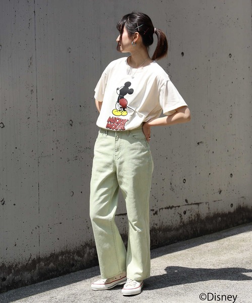 Disney（ディズニー）の「ミッキープリントＴシャツ（Tシャツ/カットソー・レディース・ホワイト/オレンジ/ダークグレー・M/L）」の14枚目の写真