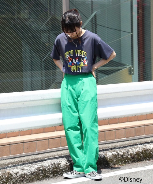 Disney（ディズニー）の「ミッキープリントＴシャツ（Tシャツ/カットソー・レディース・ホワイト/オレンジ/ダークグレー・M/L）」の21枚目の写真