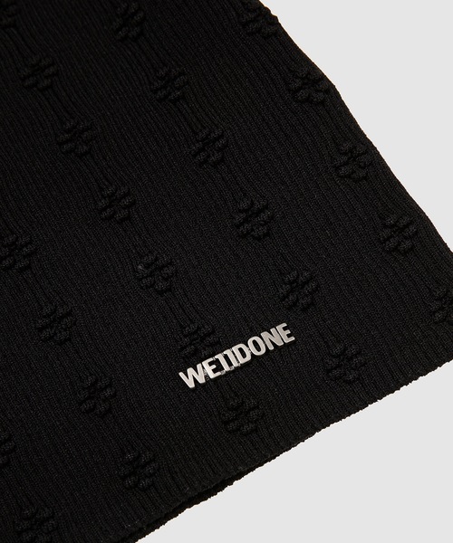 WE11DONE（ウェルダン）の「BLACK SHORT-SLEEVED FITTED KNIT TOP（ニット/セーター・レディース・ブラック・S/M）」の5枚目の写真
