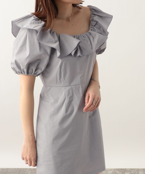 Heather（ヘザー）の「フリルミニワンピース　299100（ワンピース・レディース・ブラック/オフホワイト/ブルー・FREE）」の22枚目の写真