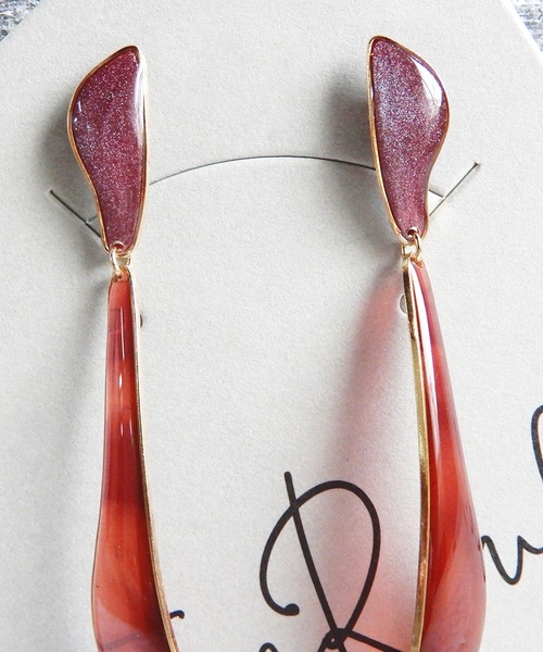 The Rule(ザルール)の「The Rule ザルール:Veronica pierced earring:リーフ型 ベロニカピアス(ピアス(両耳用)・レディース・ブラック/ベージュ/レッド/ゴールド/グリーン・FREE)」の13枚目の写真