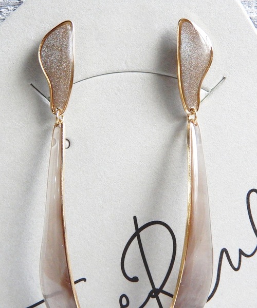 The Rule(ザルール)の「The Rule ザルール:Veronica pierced earring:リーフ型 ベロニカピアス(ピアス(両耳用)・レディース・ブラック/ベージュ/レッド/ゴールド/グリーン・FREE)」の10枚目の写真