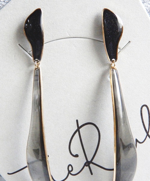 The Rule(ザルール)の「The Rule ザルール:Veronica pierced earring:リーフ型 ベロニカピアス(ピアス(両耳用)・レディース・ブラック/ベージュ/レッド/ゴールド/グリーン・FREE)」の11枚目の写真