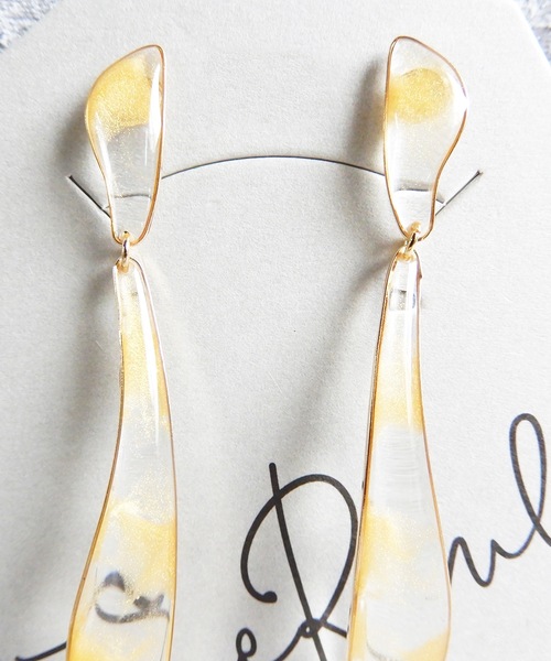 The Rule(ザルール)の「The Rule ザルール:Veronica pierced earring:リーフ型 ベロニカピアス(ピアス(両耳用)・レディース・ブラック/ベージュ/レッド/ゴールド/グリーン・FREE)」の12枚目の写真