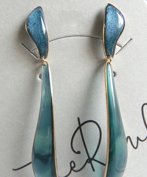 The Rule(ザルール)の「The Rule ザルール:Veronica pierced earring:リーフ型 ベロニカピアス(ピアス(両耳用)・レディース・ブラック/ベージュ/レッド/ゴールド/グリーン・FREE)」の9枚目の写真