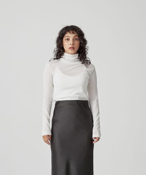 CITEN（シテン）の「＜CITEN＞ライトシア― タートルネック トップス（Tシャツ/カットソー・レディース・ホワイト/ライトブルー/ブラック/ナチュラル・FREE）」の9枚目の写真