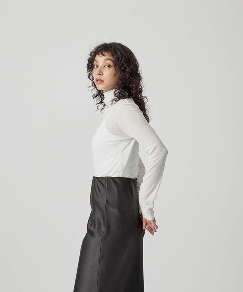 CITEN（シテン）の「＜CITEN＞ライトシア― タートルネック トップス（Tシャツ/カットソー・レディース・ホワイト/ライトブルー/ブラック/ナチュラル・FREE）」の10枚目の写真