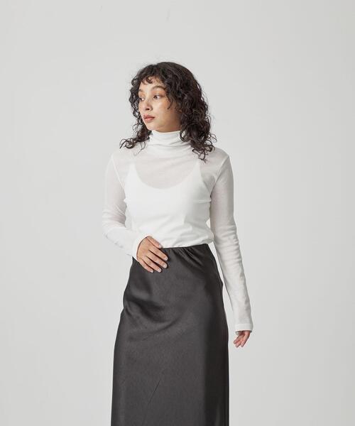 CITEN（シテン）の「＜CITEN＞ライトシア― タートルネック トップス（Tシャツ/カットソー・レディース・ホワイト/ライトブルー/ブラック/ナチュラル・FREE）」の11枚目の写真