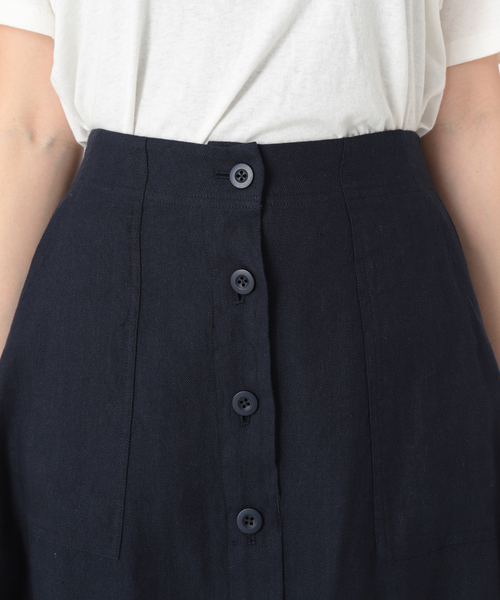 JOURNAL STANDARD relume（ジャーナルスタンダード　レリューム）の「リネンコットンヘリンボンフレアスカート（スカート・レディース・キャメル/ネイビー/アイボリー・36/38）」の12枚目の写真