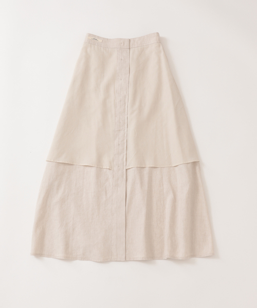 JOURNAL STANDARD relume（ジャーナルスタンダード　レリューム）の「リネンコットンヘリンボンフレアスカート（スカート・レディース・キャメル/ネイビー/アイボリー・36/38）」の18枚目の写真