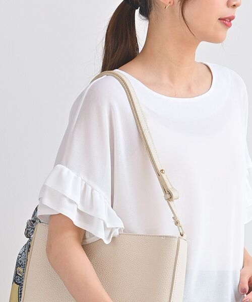 rps（アールピーエス）の「ダブルフリル袖チュニック（チュニック・レディース・チャコールグレー/ブラック/オフホワイト/ライトベージュ・M）」の13枚目の写真