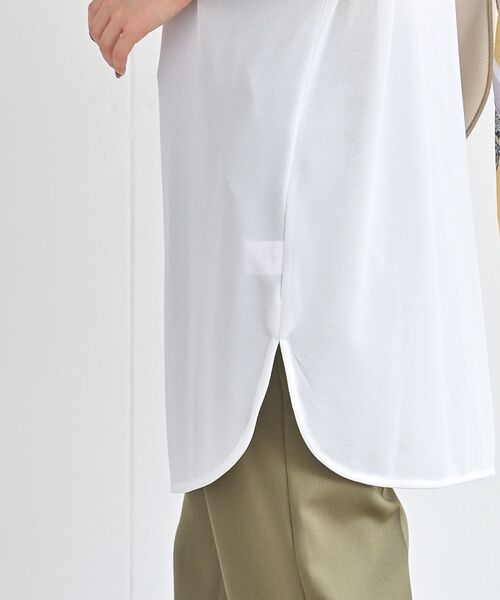 rps（アールピーエス）の「ダブルフリル袖チュニック（チュニック・レディース・チャコールグレー/ブラック/オフホワイト/ライトベージュ・M）」の9枚目の写真