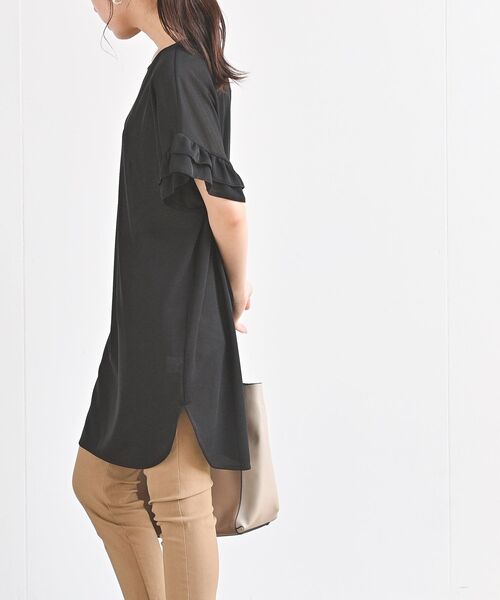 rps（アールピーエス）の「ダブルフリル袖チュニック（チュニック・レディース・チャコールグレー/ブラック/オフホワイト/ライトベージュ・M）」の19枚目の写真