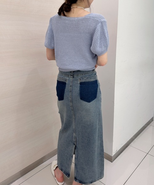 solleim（ソルレム）の「ケーブルクロップドニットカーディガン（カーディガン/ボレロ・レディース・オフホワイト/ブルー・M）」の17枚目の写真