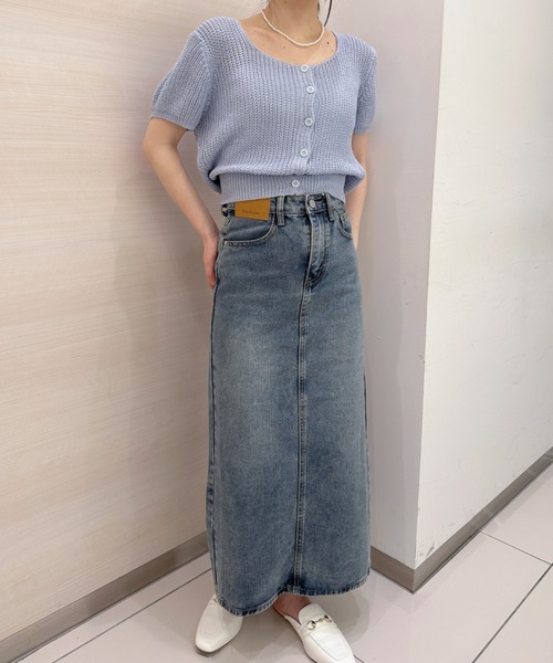 solleim（ソルレム）の「ケーブルクロップドニットカーディガン（カーディガン/ボレロ・レディース・オフホワイト/ブルー・M）」の14枚目の写真