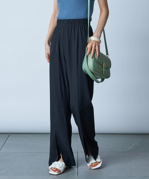 MAISON BREEZE（メゾンブリーズ）の「【MAISON BREEZE】ウエストゴムフロント裾スリットパンツ SCCH154（その他パンツ・レディース・ピンク/グリーン/ブラック/グレー・3/4）」の14枚目の写真