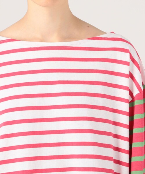 TOMORROWLAND （トゥモローランド）の「【別注】Le minor×TOMORROWLAND クレイジーパターン ビッグバスクシャツ（Tシャツ/カットソー・レディース・ピンク系その他・FREE）」の7枚目の写真