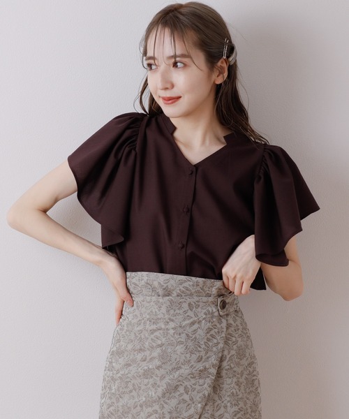 LADYMADE(レディメイド)の「ボリュームフレアスリーブブラウス(シャツ/ブラウス・レディース・ブラウン/その他1/オフホワイト・FREE)」の3枚目の写真