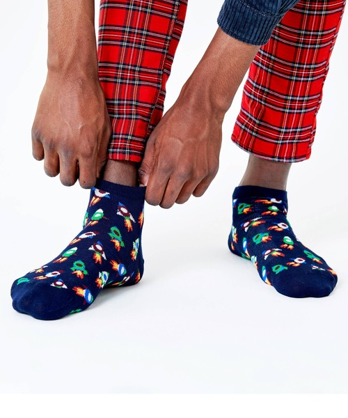 Happy Socks(ハッピーソックス)の「HappySocks/ハッピーソックス 靴下 レディース 総柄 くるぶし アンクレットソックス スニーカーソックス(ソックス/靴下・レディース・ネイビー/ブルー/グリーン・23cm~25cm)」の5枚目の写真