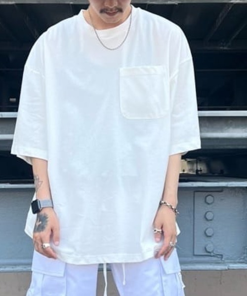 A4A（エーフォーエー）の「A4A/エーフォーエー/シルケットポケット半袖Tシャツ（Tシャツ/カットソー・メンズ・ホワイト/ブラック/グリーン/ブルー・M/L）」の2枚目の写真