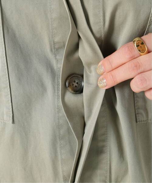 Spick & Span（スピックアンドスパン）の「コットンツイルガーメントダイAO（つなぎ/オールインワン・レディース・カーキ/イエロー・FREE）」の19枚目の写真