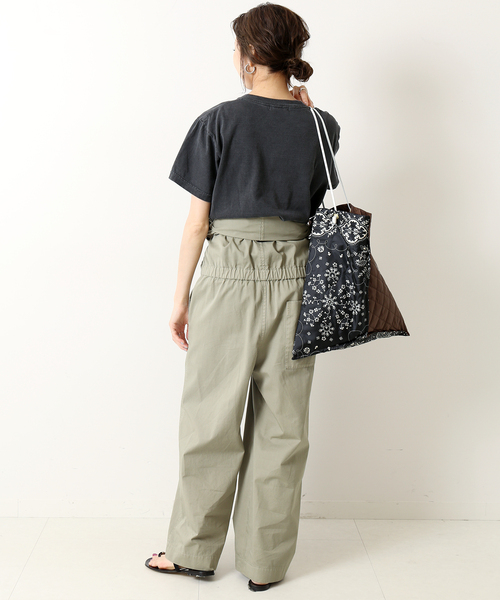 Spick & Span（スピックアンドスパン）の「コットンツイルガーメントダイAO（つなぎ/オールインワン・レディース・カーキ/イエロー・FREE）」の16枚目の写真