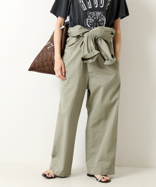 Spick & Span（スピックアンドスパン）の「コットンツイルガーメントダイAO（つなぎ/オールインワン・レディース・カーキ/イエロー・FREE）」の11枚目の写真