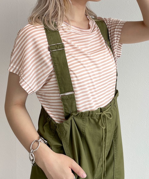w closet（ダブルクローゼット）の「クルーネックノースリーブTシャツ（Tシャツ/カットソー・レディース・ホワイト×イエロー/ホワイト×ピンク/ホワイト×ブルー/グリーン系その他・FREE）」の15枚目の写真