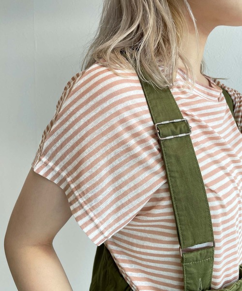 w closet（ダブルクローゼット）の「クルーネックノースリーブTシャツ（Tシャツ/カットソー・レディース・ホワイト×イエロー/ホワイト×ピンク/ホワイト×ブルー/グリーン系その他・FREE）」の20枚目の写真
